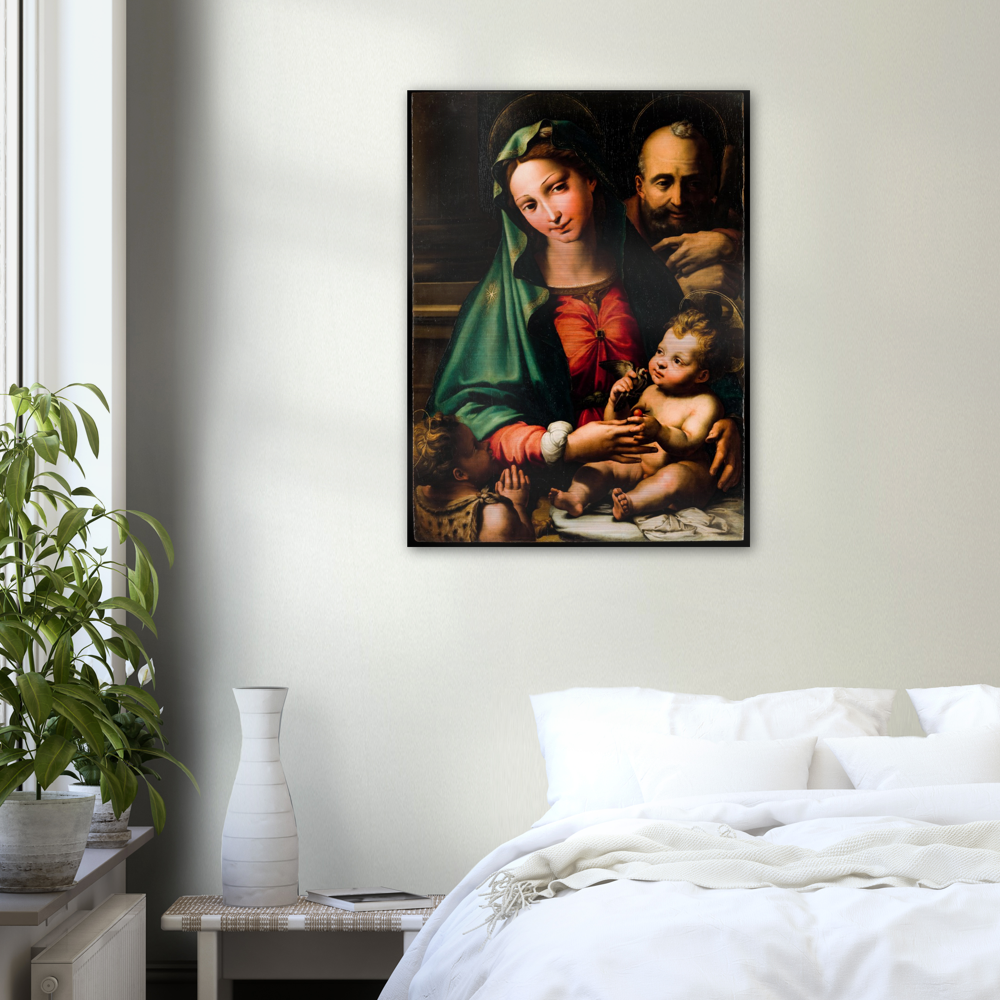 Holy Family with Infant St John the Baptist ✠ Brushed #Aluminum #AluminumPrint