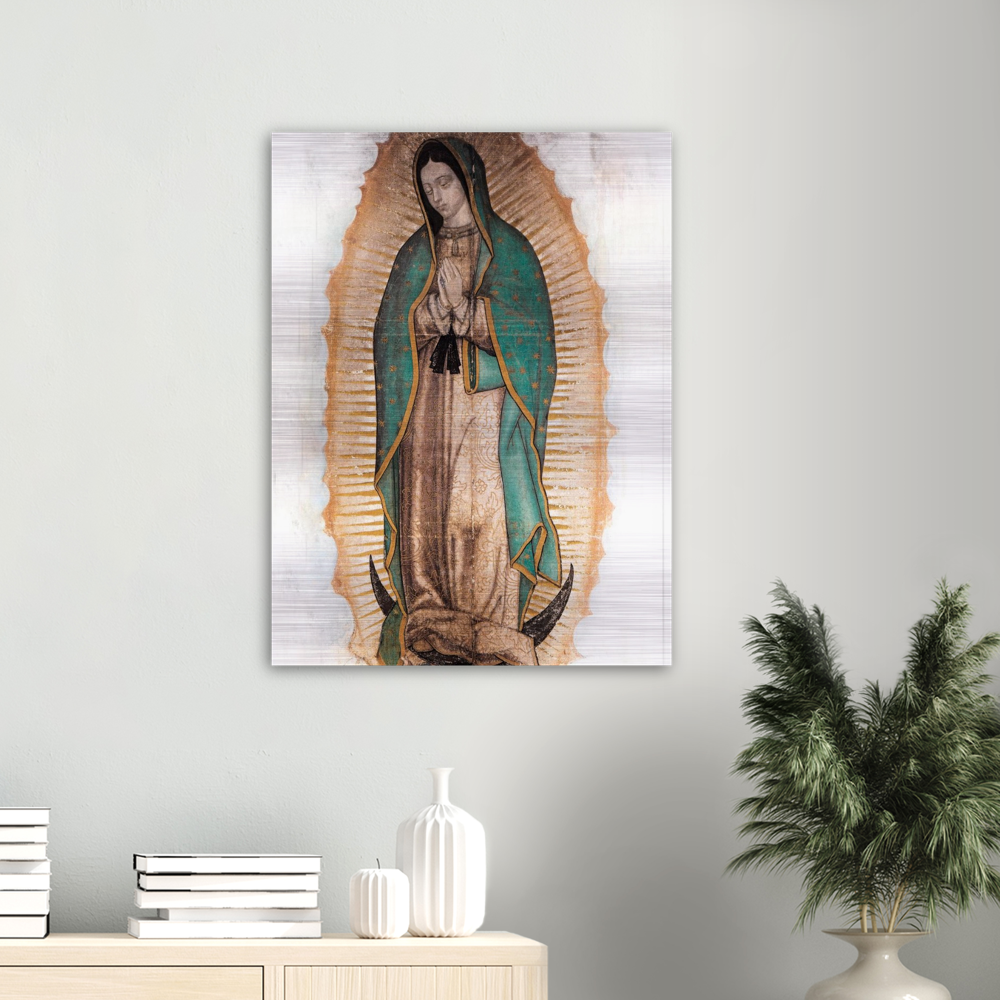 Our Lady of Guadalupe ✠ Brushed #Aluminum #MetallicIcon #AluminumPrint