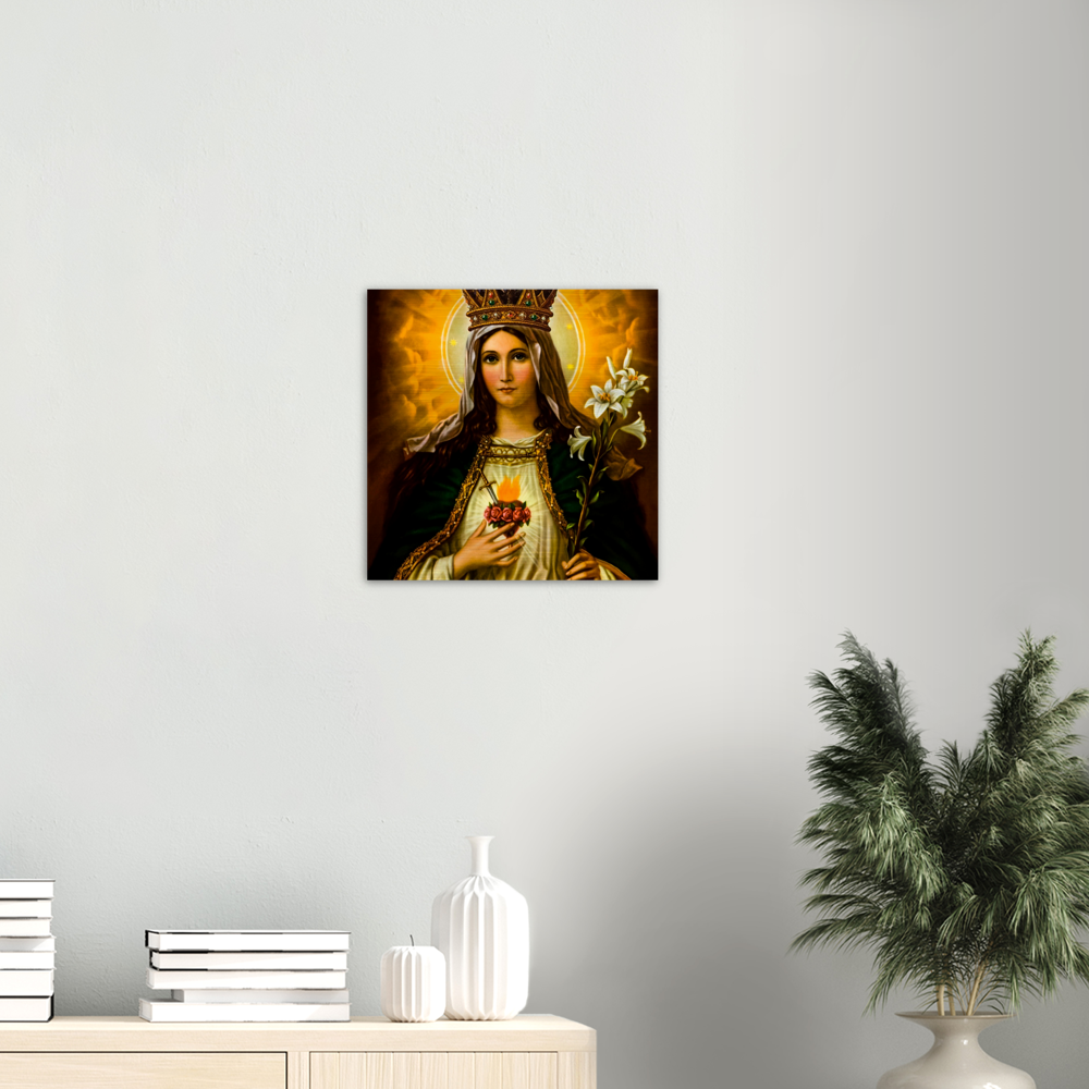 Queen of Heaven ✠ Brushed #Aluminum #MetallicIcon #AluminumPrint