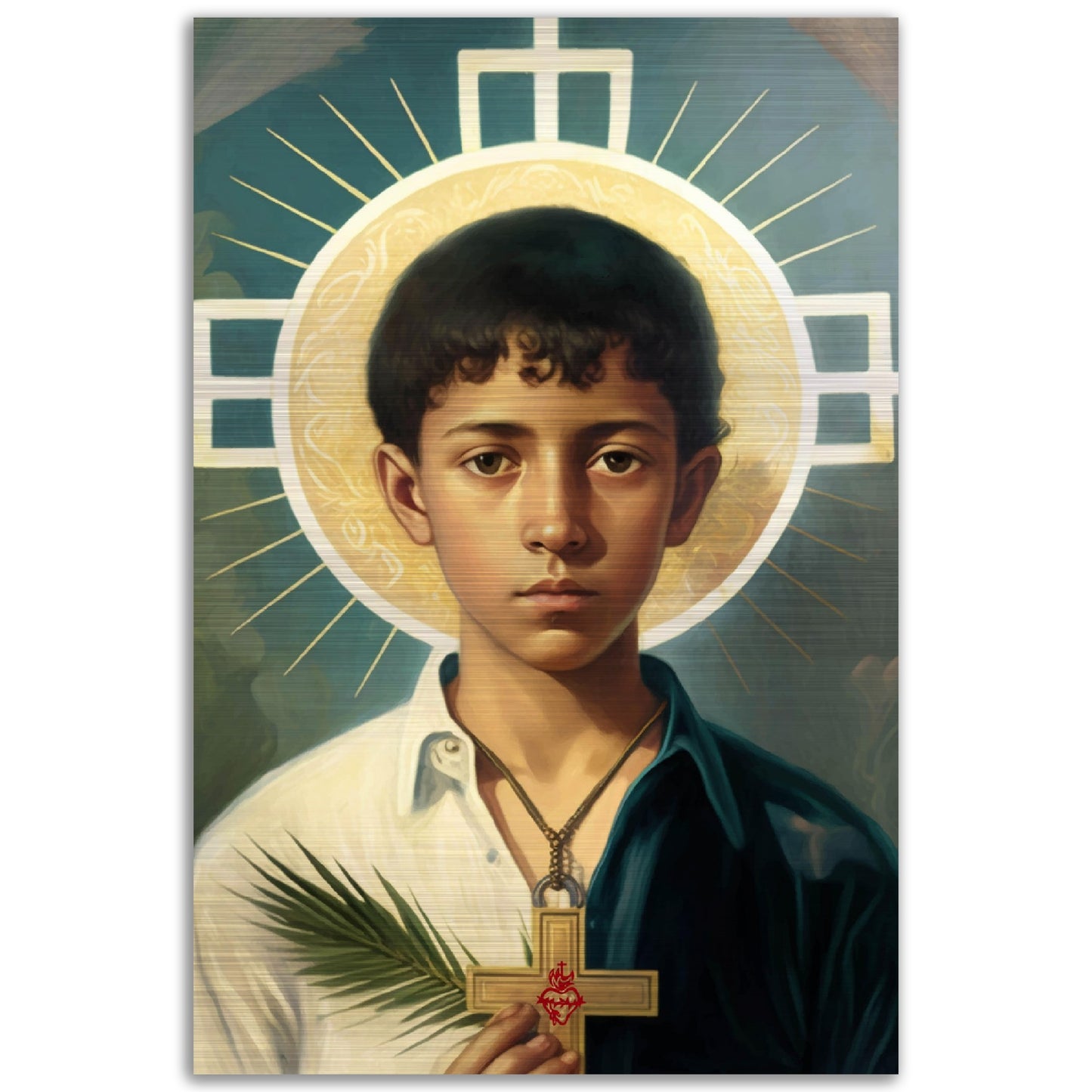 Saint José Sánchez del Río, Martyr ✠ Brushed Aluminum Icon