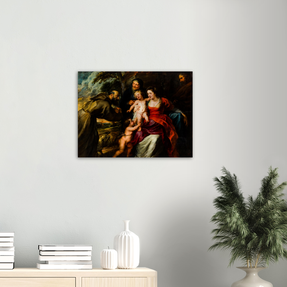 Holy Family, St Francis, St Anne and St John the Baptist ✠ Brushed #Aluminum #AluminumPrint