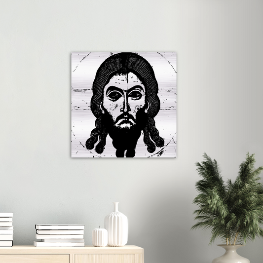 The Holy Face ✠ #Silver Brushed #Aluminum #MetallicIcon #AluminumPrint