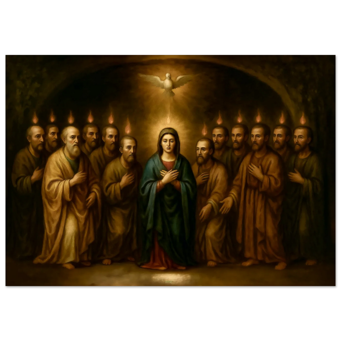 Pearl Print - Rabula Gospels Inspired Icon – Feast of Pentecost