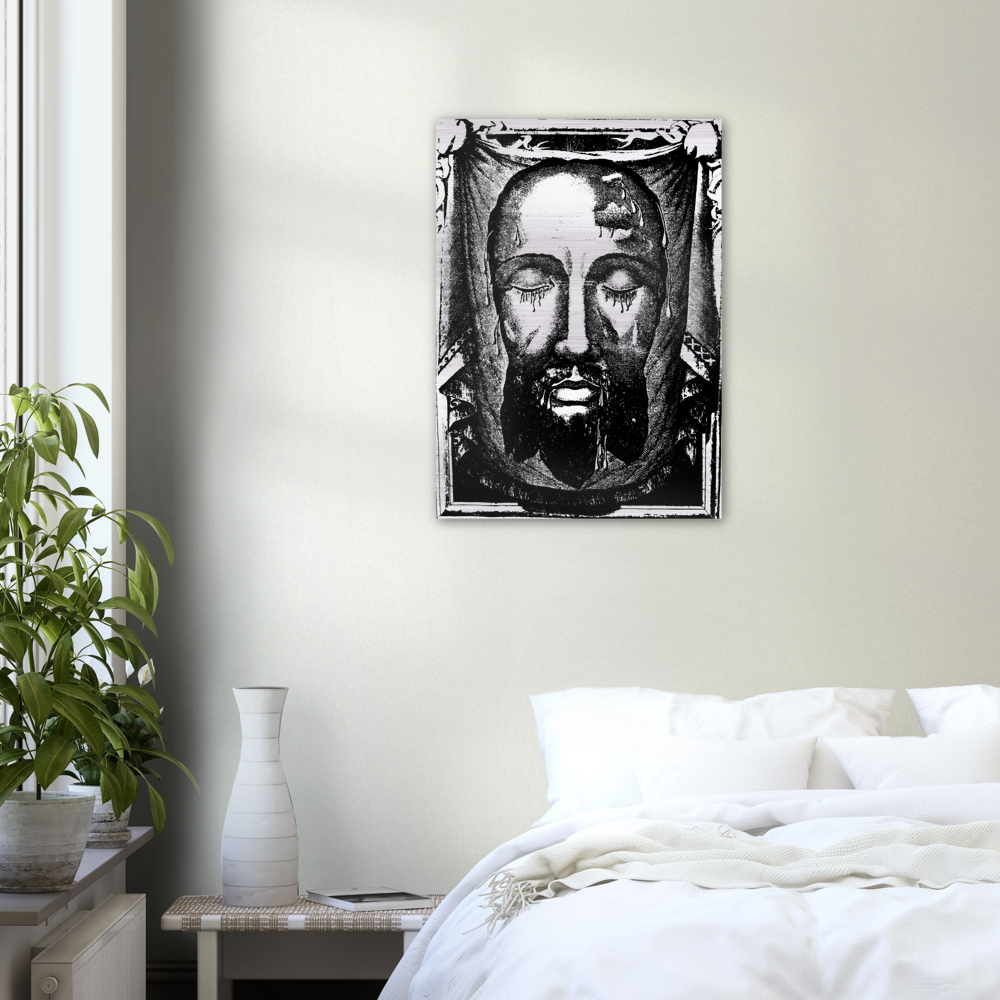 Devotion to the Holy Face of Jesus ✠ Brushed #Aluminum #MetallicIcon #AluminumPrint