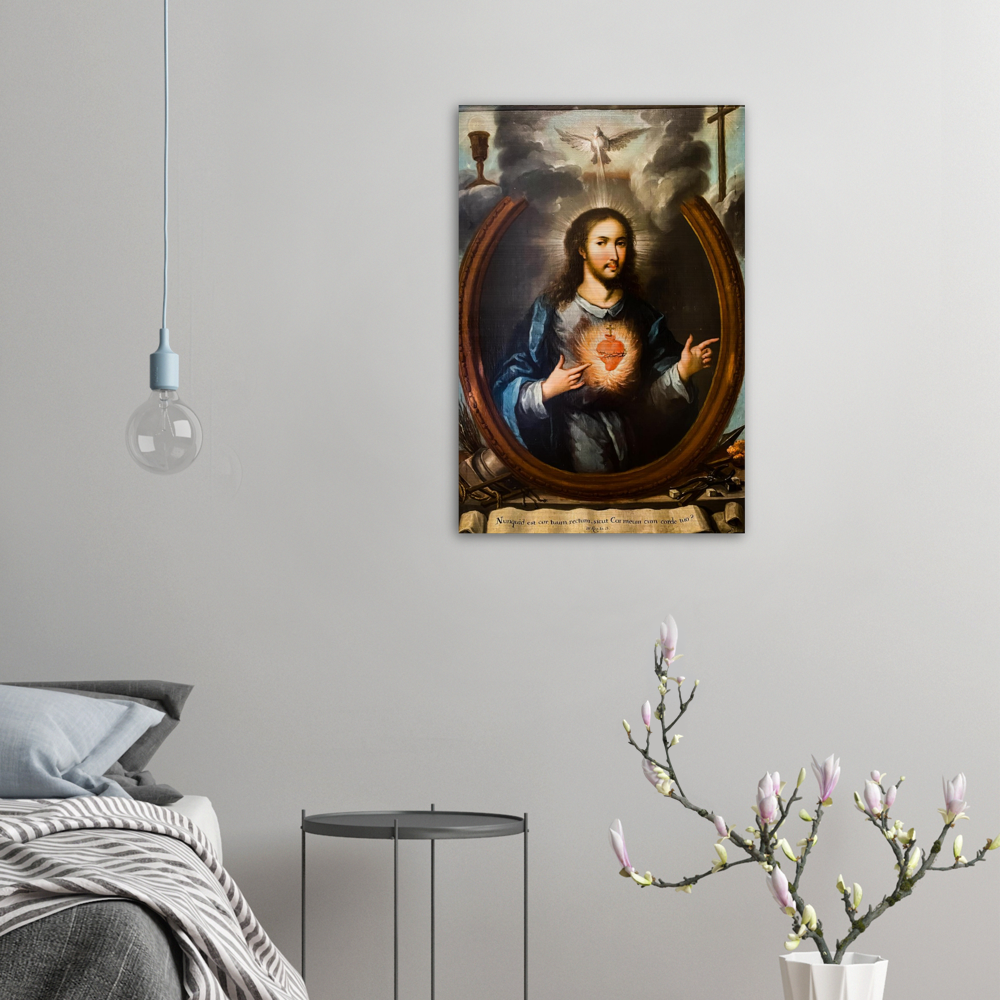 Sacred Heart of Jesus ✠ Sagrado Corazón de Jesús ✠ Brushed #Aluminum #MetallicIcon #AluminumPrint