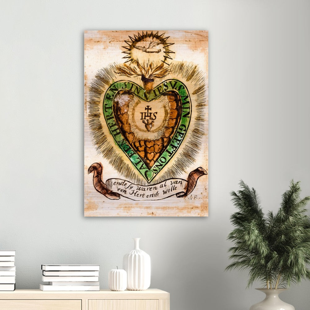 Heart of Divine Love - Brushed Aluminum Print