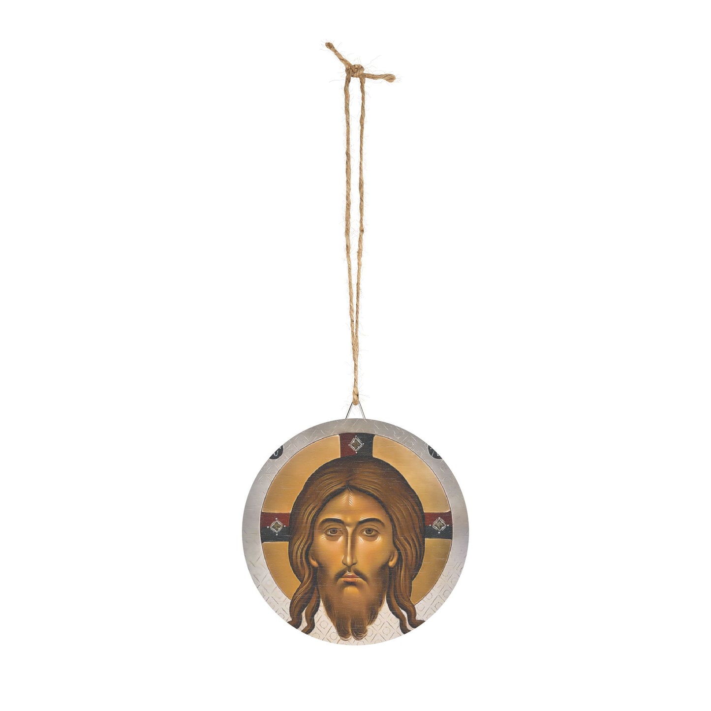 icon of the Mandylion or Holy Face Wood Circular Icon