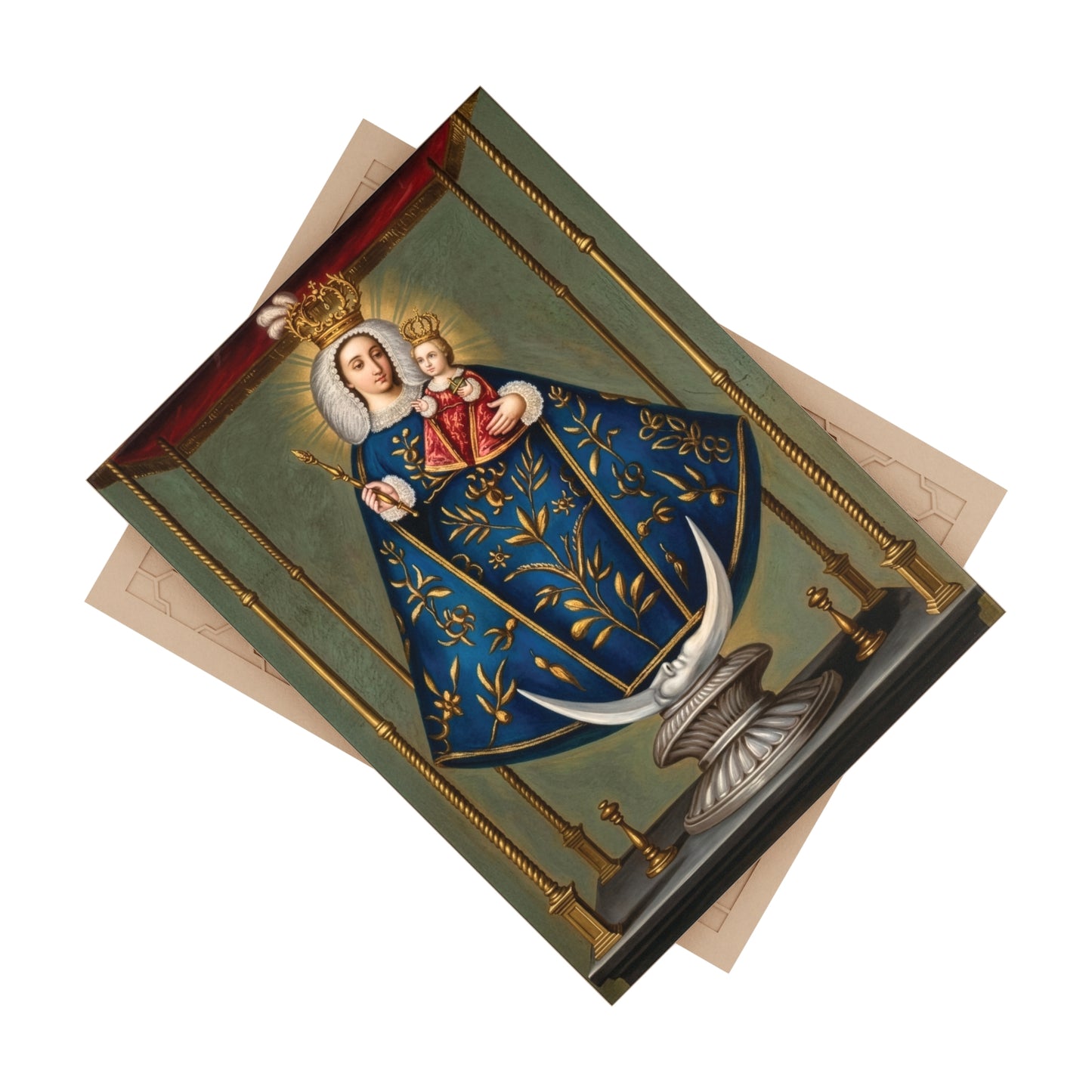 Our Lady of El Quinche (Virgen del Quinche) Ceramic Devotional Icon Tile (6×8 inches) Quito Ecuador