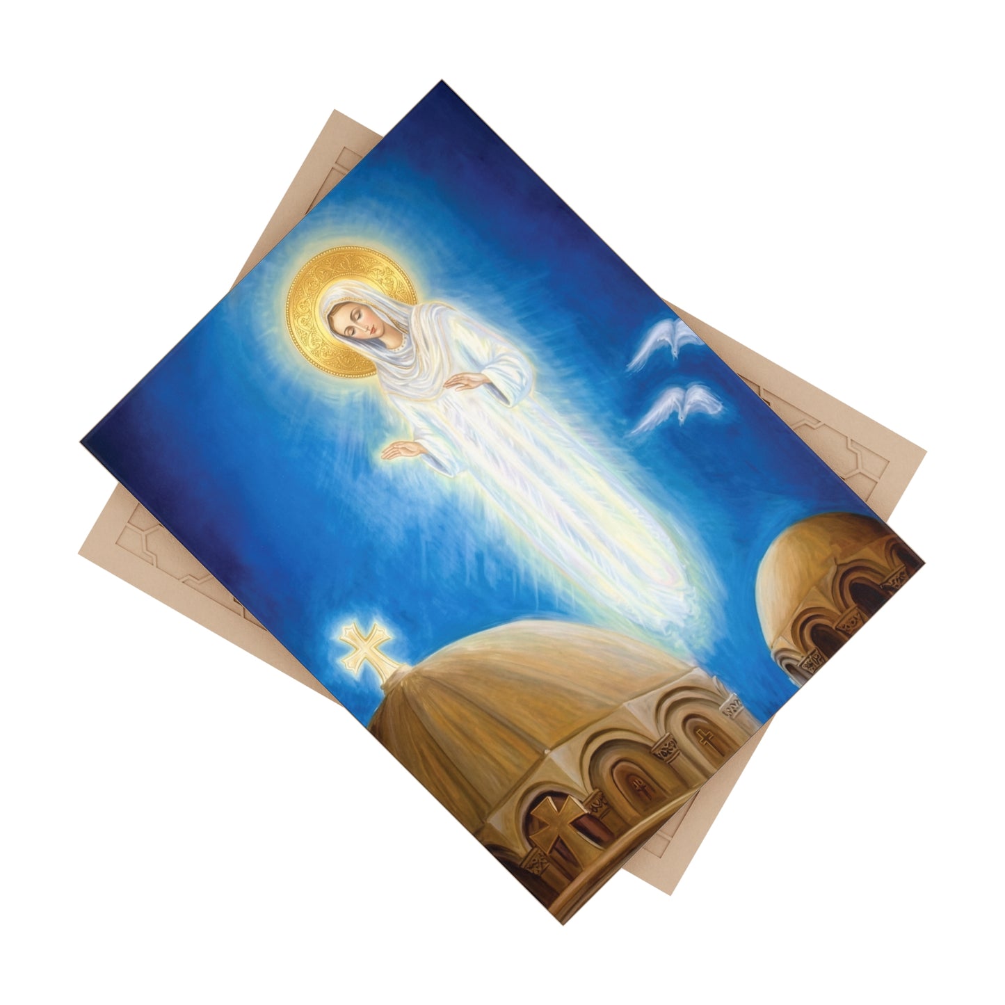 Our Lady of Zeitoun Ceramic Devotional Tile (6×8 inches) Cairo, Egypt