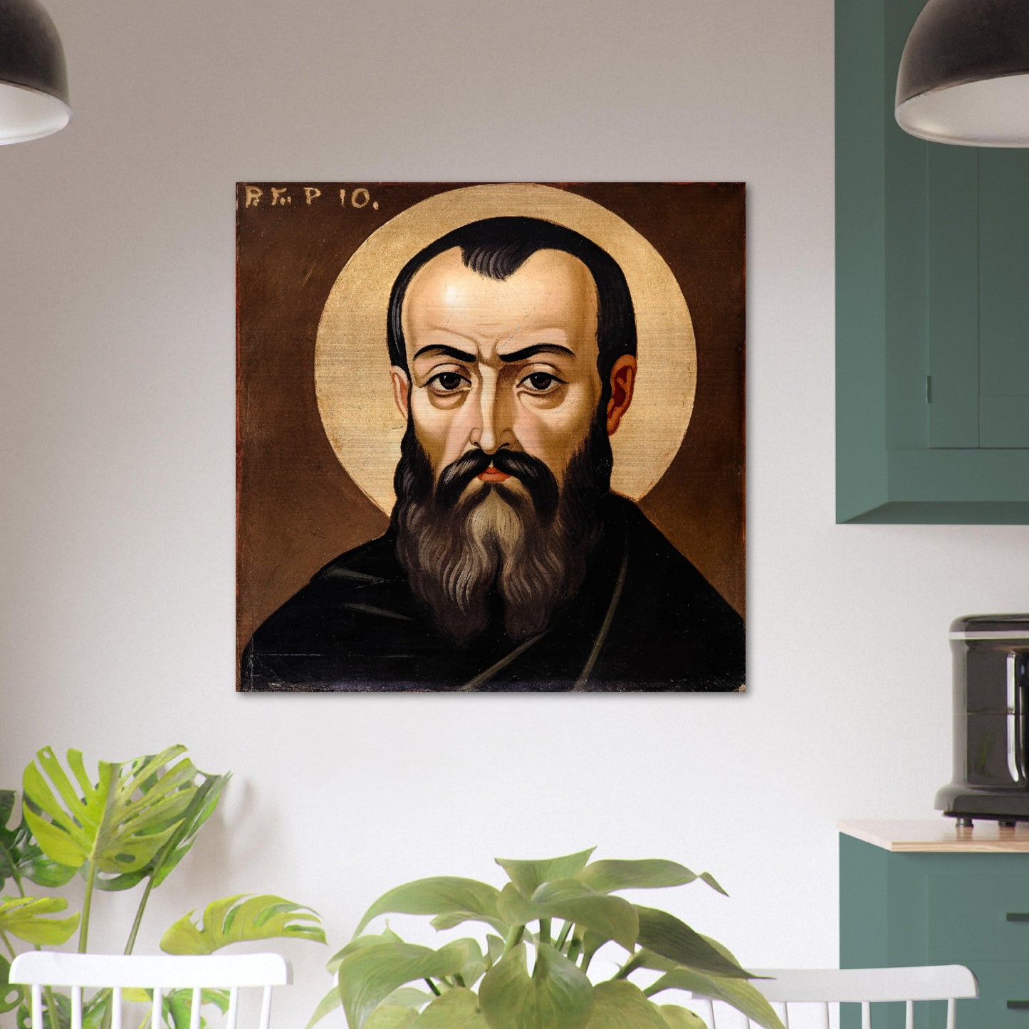 God's Servant, St. Pio of Pietrelcina Brushed Aluminum Icon