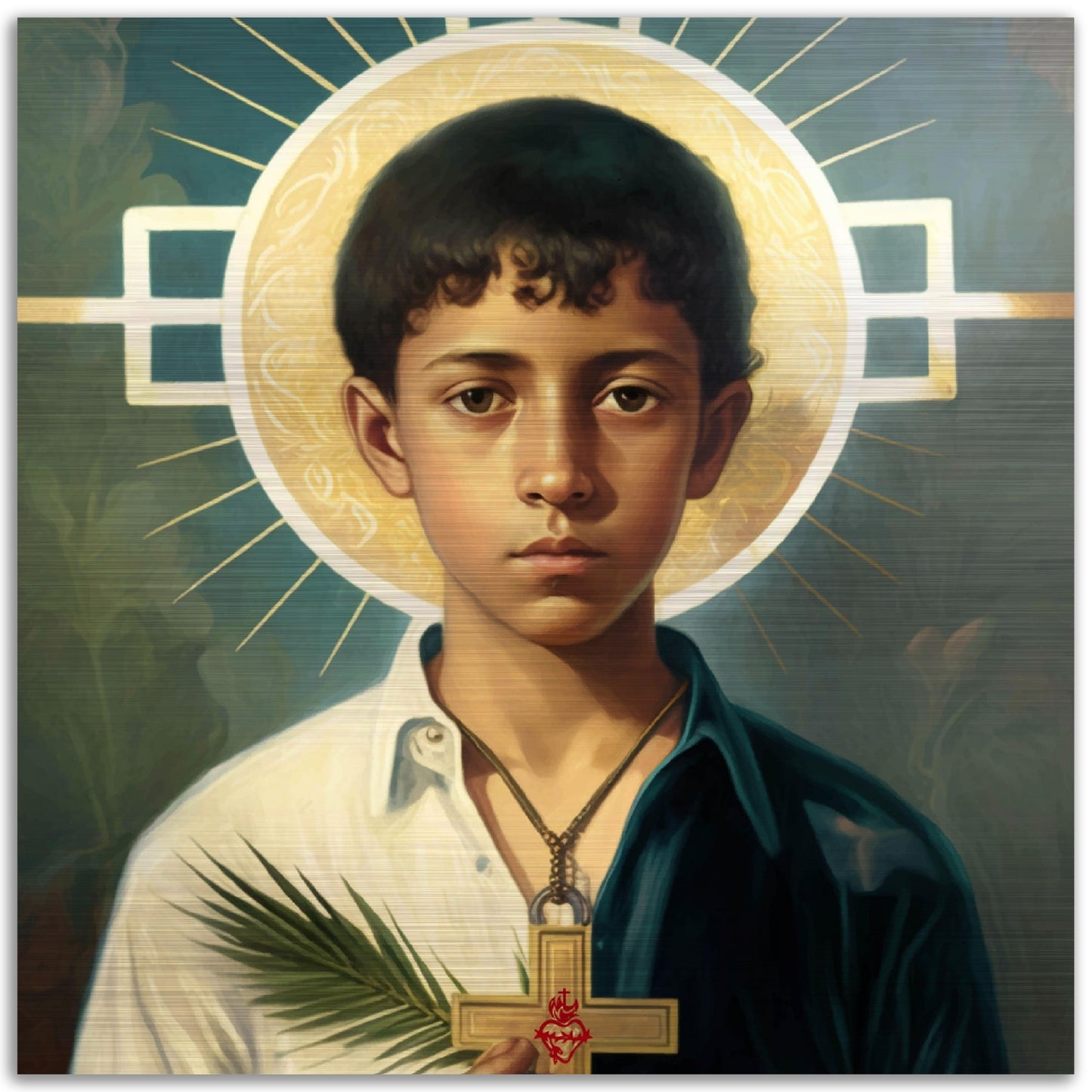 Saint José Sánchez del Río, Martyr ✠ Brushed Aluminum Icon