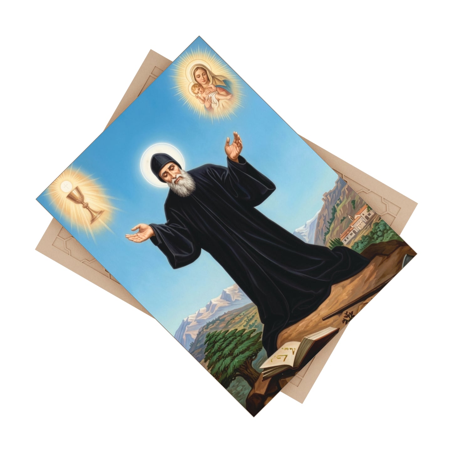 Saint Charbel Makhlouf Devotional - Devotional Ceramic Icon Tile (6×8 inches)