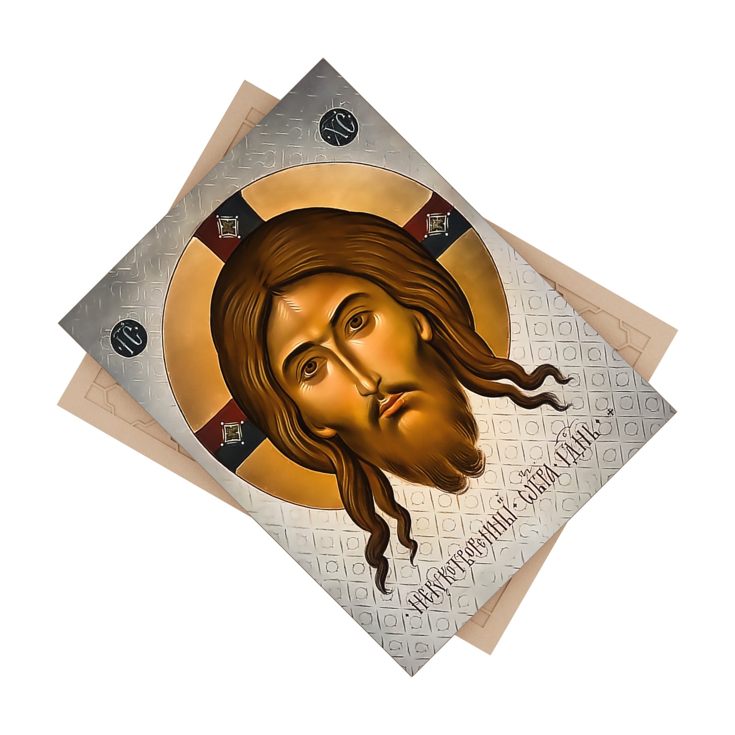 Icons of Christ - Not Made by Hands Ceramic Icon Tile  Size 6" x 8"