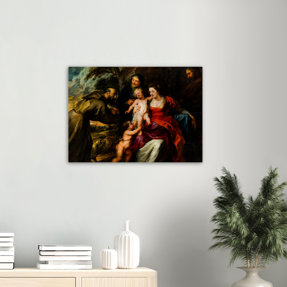 Holy Family, St Francis, St Anne and St John the Baptist ✠ Brushed #Aluminum #AluminumPrint