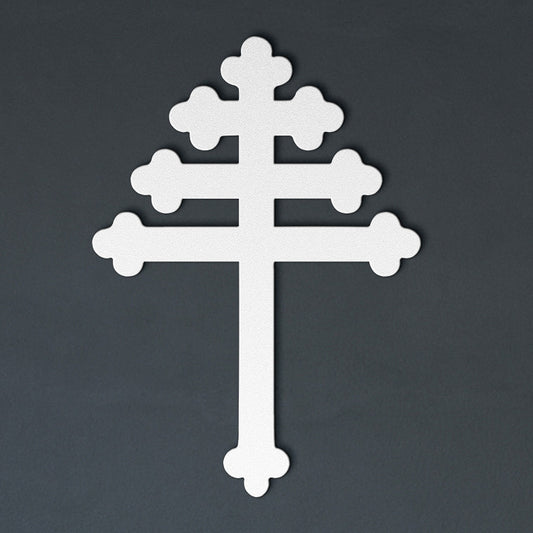 Maronite Cross Die-Cut Metal Signs - 18 gauge steel 5 colors 7 sizes