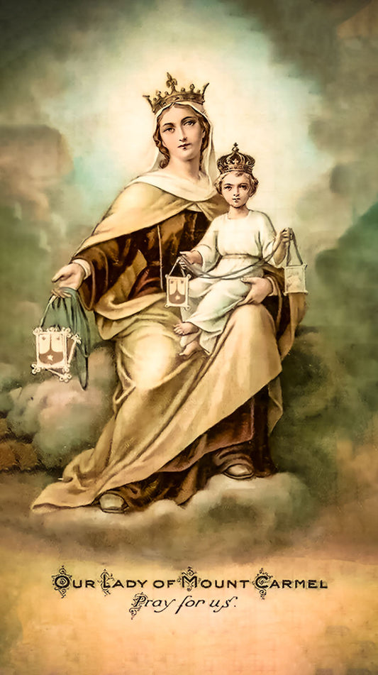 Our Lady of Mount Carmel Wood Icon