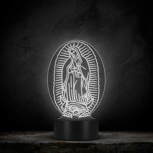 Our Lady of Guadalupe laser-etched acrylic icon
