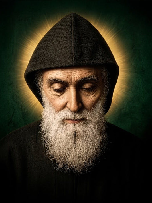 Saint Charbel Makhlouf Devotional Maronite Ceramic Icon Tile (6x8 inches) – The Miracle Monk of Lebanon