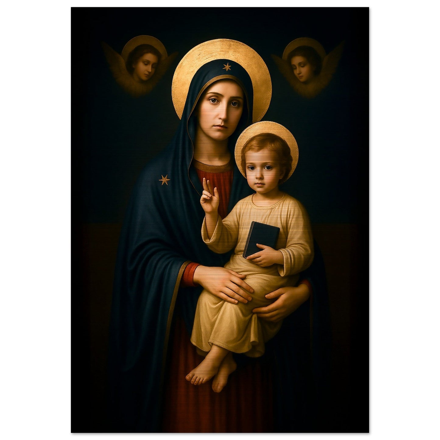Pearl Print - Baroque Rendition: Our Lady of Ilige – Historic Lebanon Church Artwork