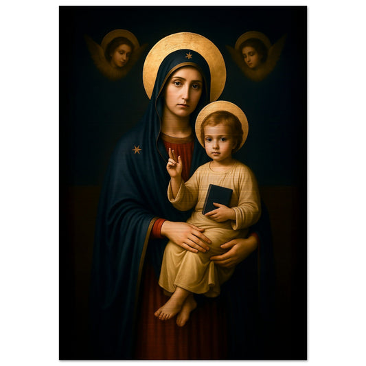 Pearl Print - Baroque Rendition: Our Lady of Ilige – Historic Lebanon Church Artwork