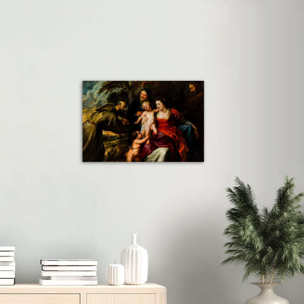 Holy Family, St Francis, St Anne and St John the Baptist ✠ Brushed #Aluminum #AluminumPrint