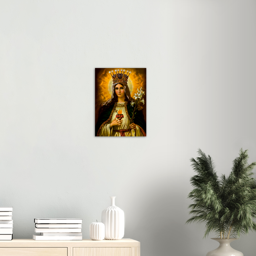 Queen of Heaven ✠ Brushed #Aluminum #MetallicIcon #AluminumPrint