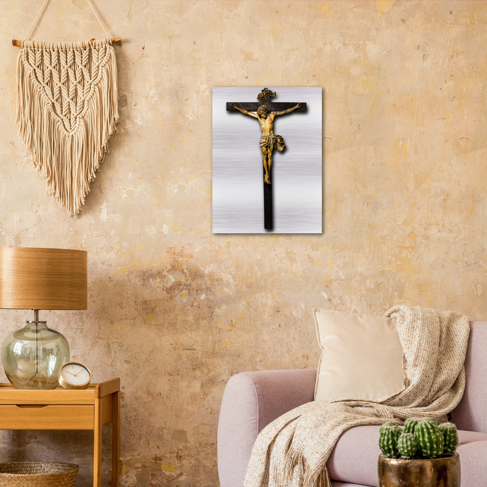 Crucified Christ ✠ Brushed #Aluminum #MetallicIcon #AluminumPrint