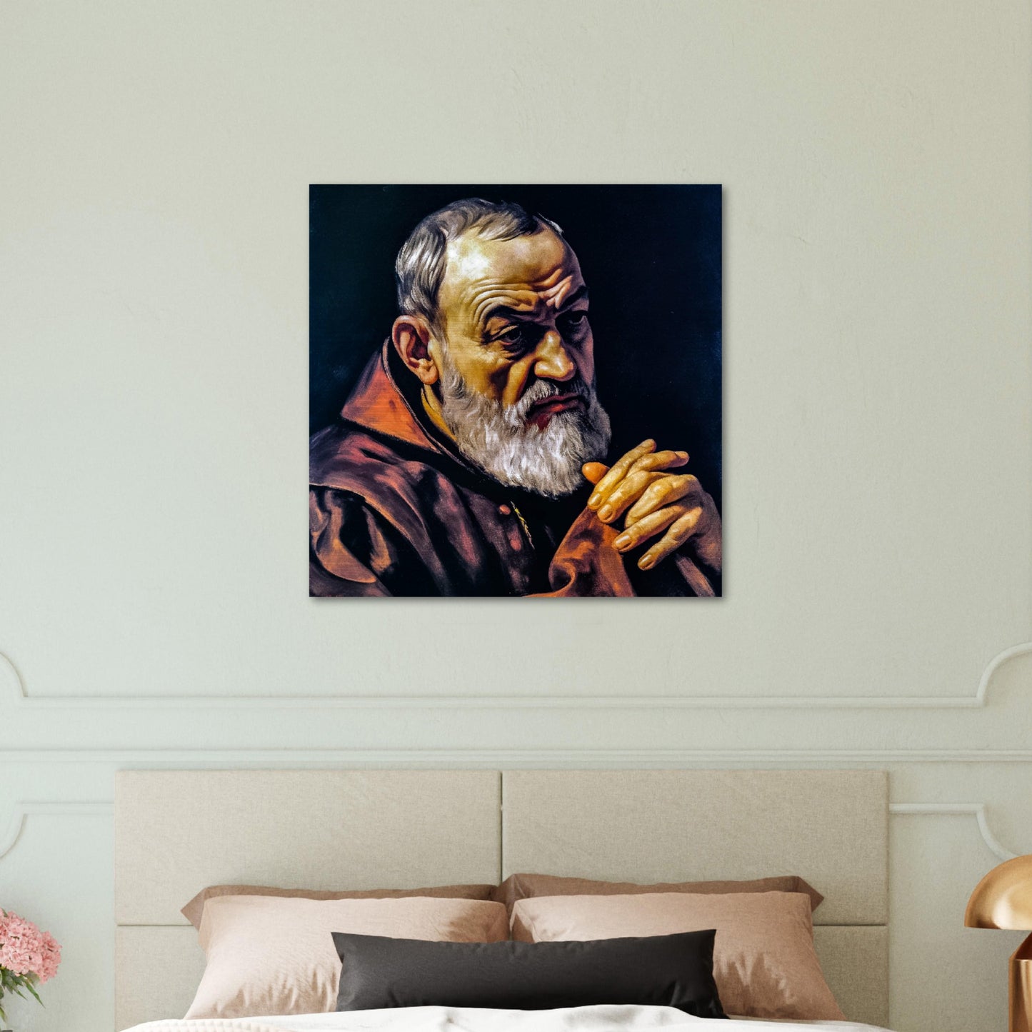 Prayer by St Padre Pio Brushed Aluminum Icon