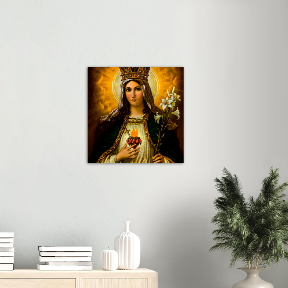 Queen of Heaven ✠ Brushed #Aluminum #MetallicIcon #AluminumPrint