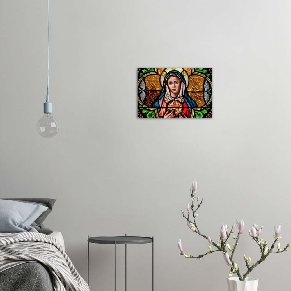 The triumph of the Immaculate Heart of Mary ✠ Brushed #Aluminum #MetallicIcon #AluminumPrint