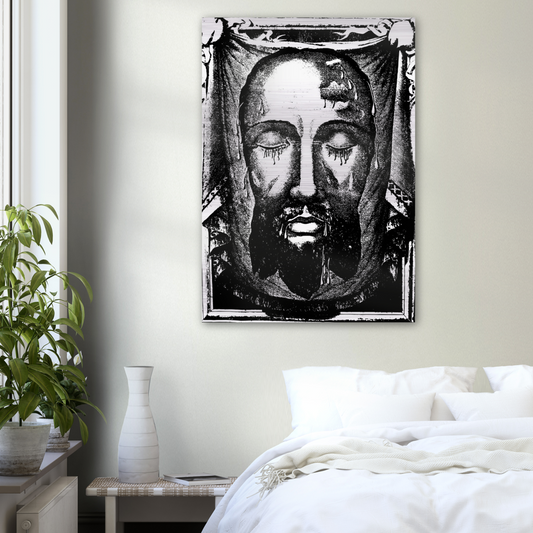 Devotion to the Holy Face of Jesus ✠ Brushed #Aluminum #MetallicIcon #AluminumPrint