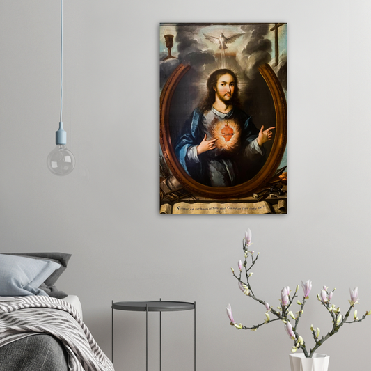 Sacred Heart of Jesus ✠ Sagrado Corazón de Jesús ✠ Brushed #Aluminum #MetallicIcon #AluminumPrint