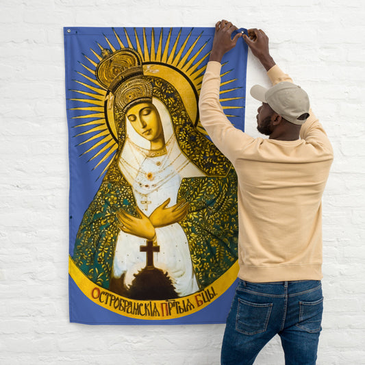 Mother of Mercy Ostrobramska #Flag ✠ 34½ x 56 inches (87.6x142.2 cm)