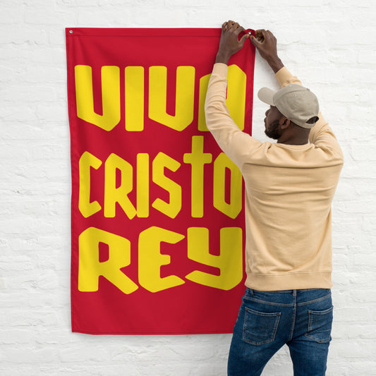 Viva Cristo Rey #Flag ✠ 34½ x 56 inches (87.6x142.2 cm)