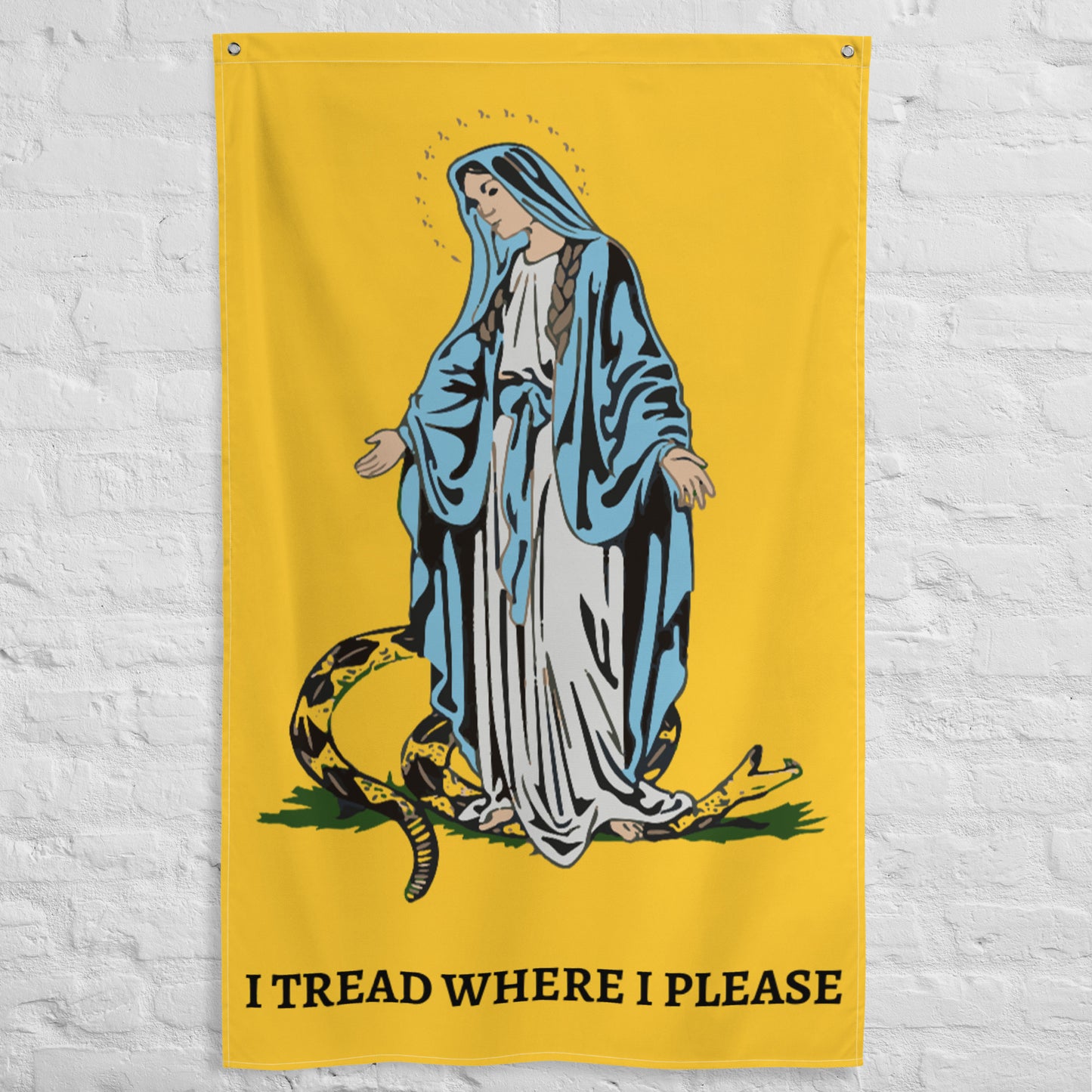 I TREAD WHERE I PLEASE Flag Vertical  - 34½ x 56 inches (87.6x142.2 cm)