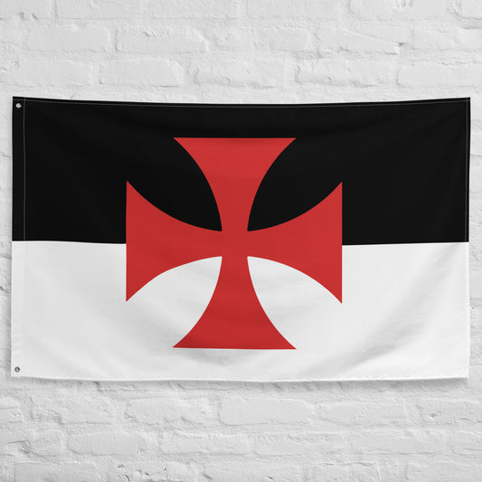 Knights Templar ✠ horizontal  Flag  - 34½ x 56 inches (87.6x142.2 cm)