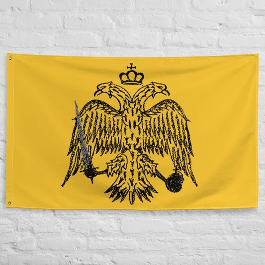 Double-headed eagle  flag  - 34½ x 56 inches (87.6x142.2 cm)