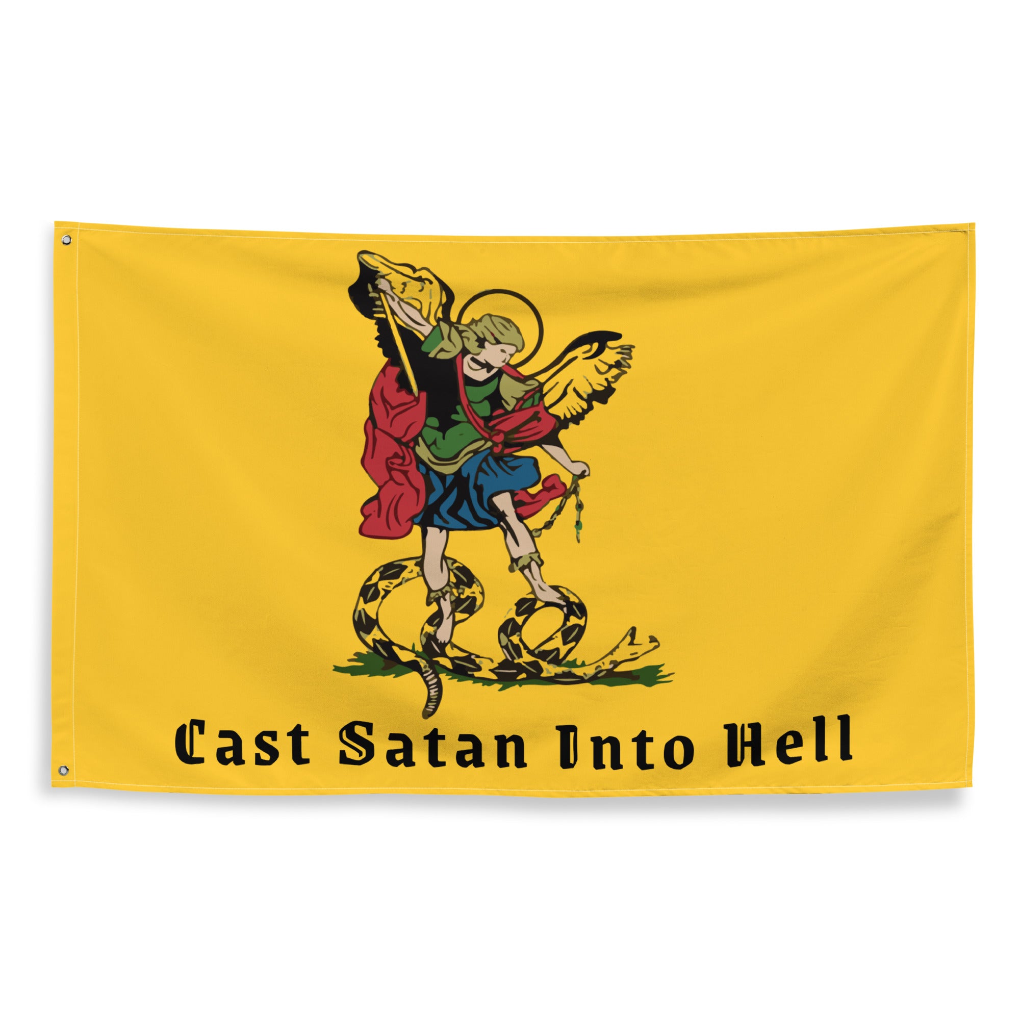 Flag - Cast Satan Into Hell - St Michael the Archangel 56x34½