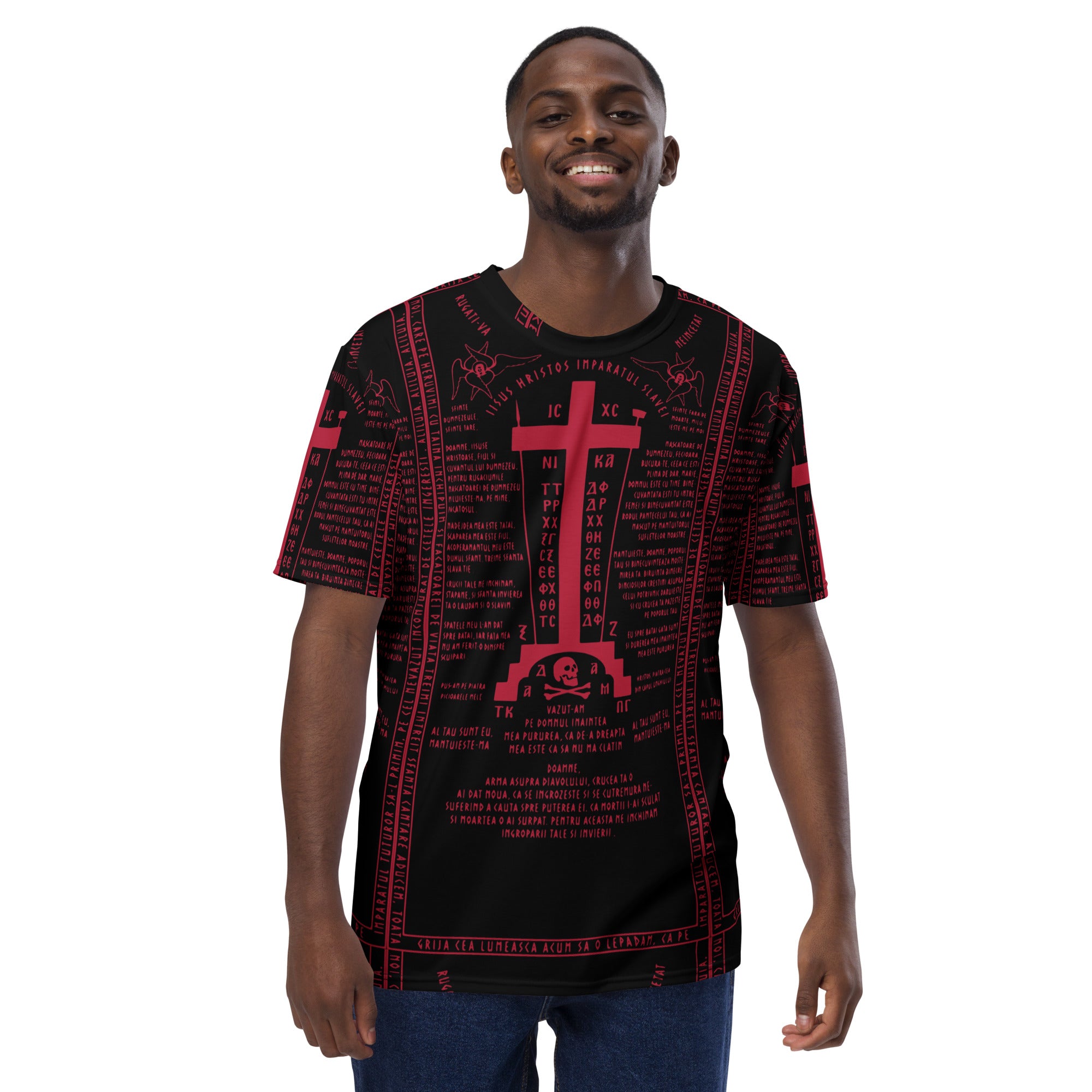 T-shirt Great Schema Calvary Cross Schemamonk red analavos – Holy ...