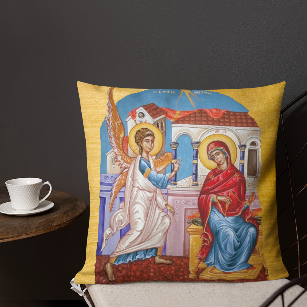 Annunciation Icon G - Premium Pillow