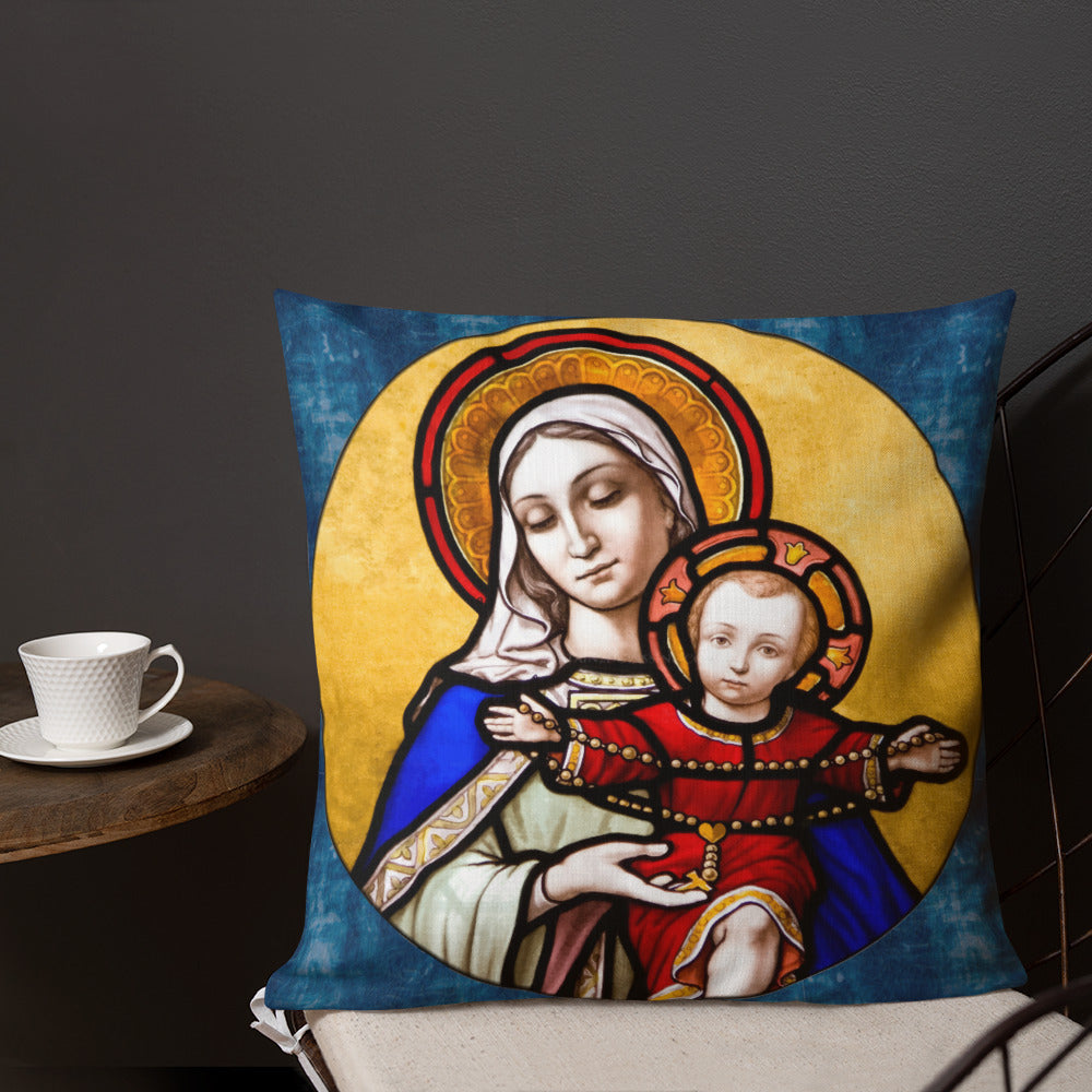 Holy Mother and Divine Child - Premium Pillow