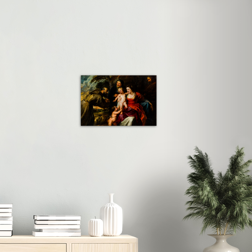 Holy Family, St Francis, St Anne and St John the Baptist ✠ Brushed #Aluminum #AluminumPrint