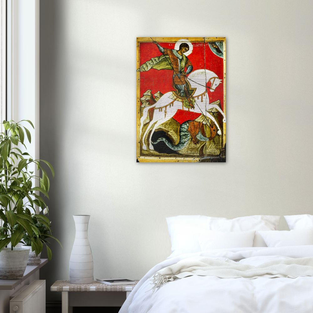 Miracle of St George and the Dragon - Brushed Aluminum Print