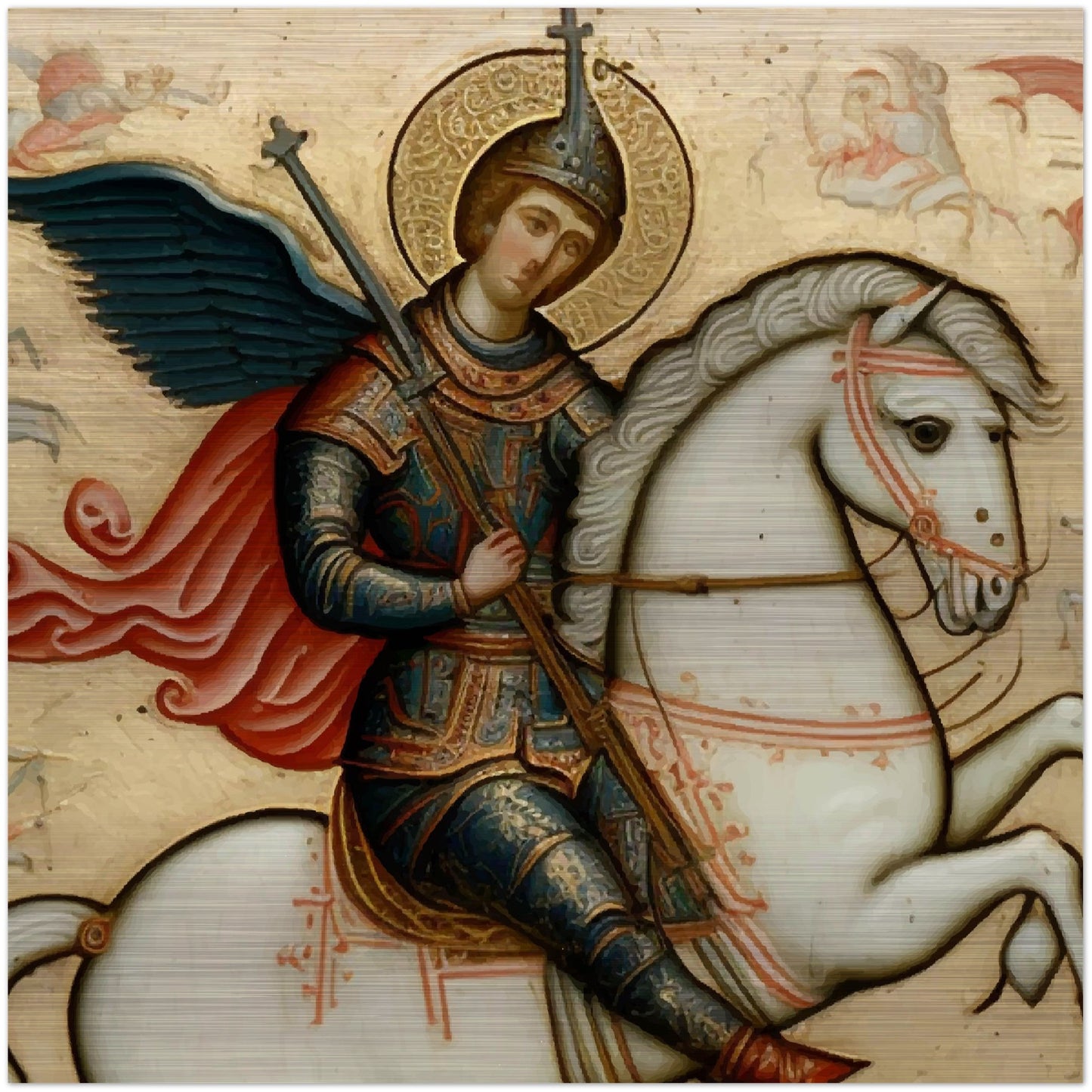 Honor to St George ✠ Brushed Aluminum Icon