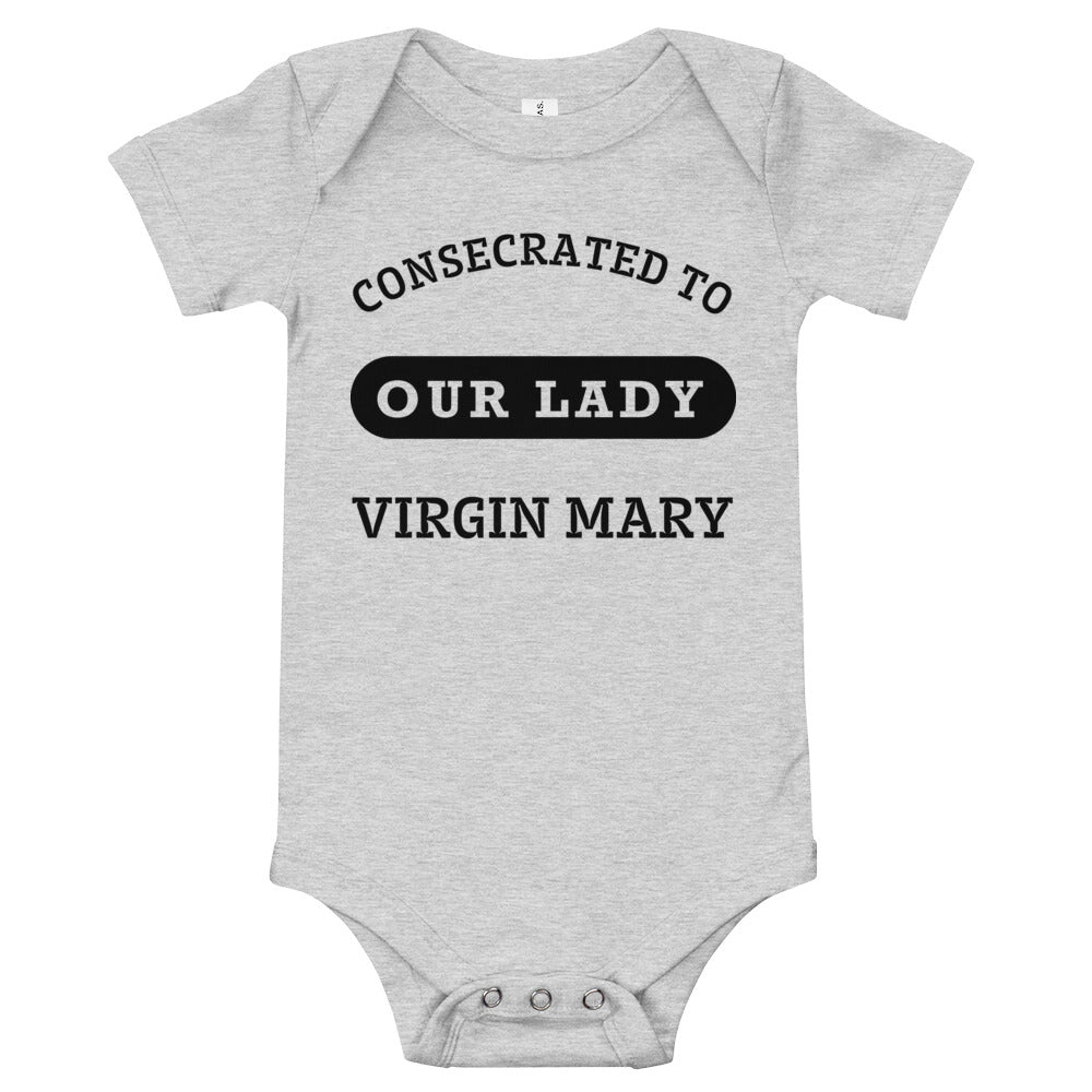 Consecrated to Our Lady Virgin Mary - Baby short sleeve one piece