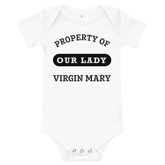 Property of Our Lady Virgin Mary  - Baby short sleeve one piece