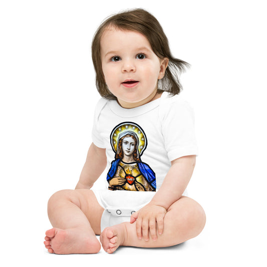 Cor Immaculatum Mariae - Baby short sleeve one piece
