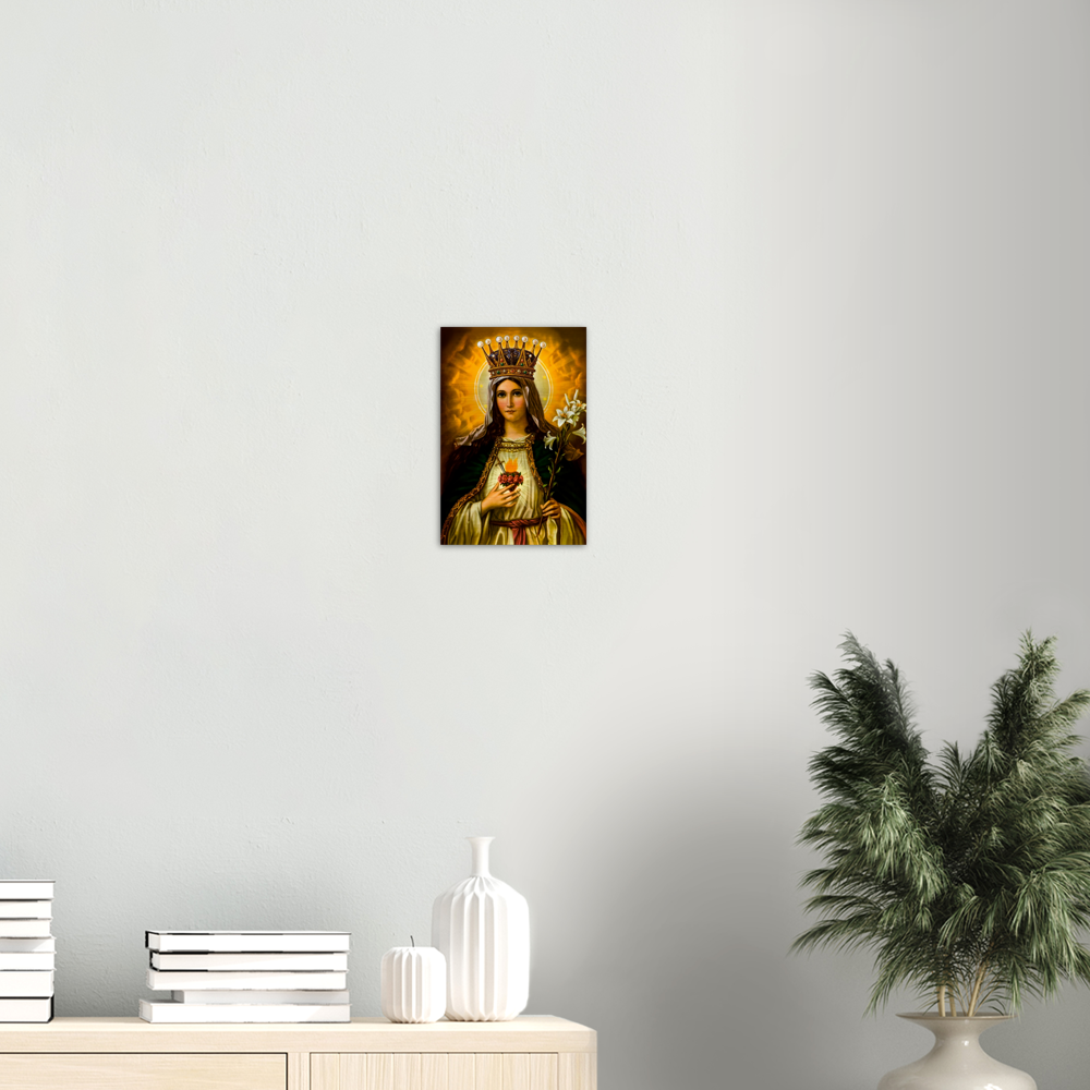 Queen of Heaven ✠ Brushed #Aluminum #MetallicIcon #AluminumPrint