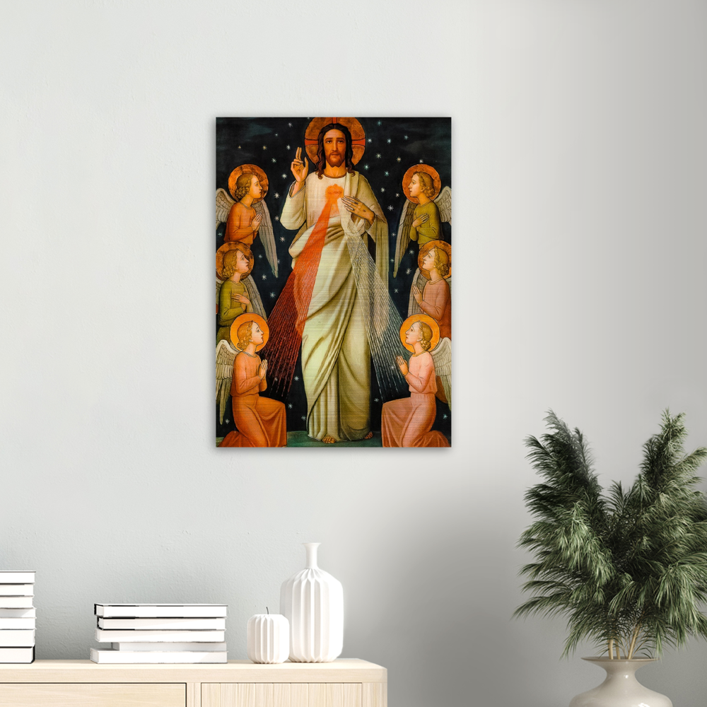 Jesus Christ King of Mercy ✠ Brushed #Aluminum #MetallicIcon #AluminumPrint