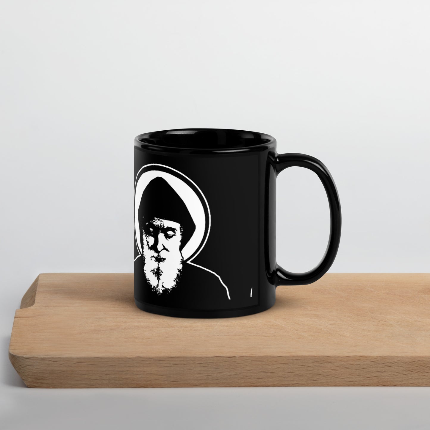 St Charbel Black Glossy Mug